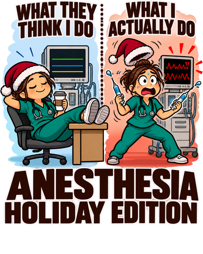 What They Think I Do What I Actually Do Anesthesia Holiday Edition Christmas nurse design
