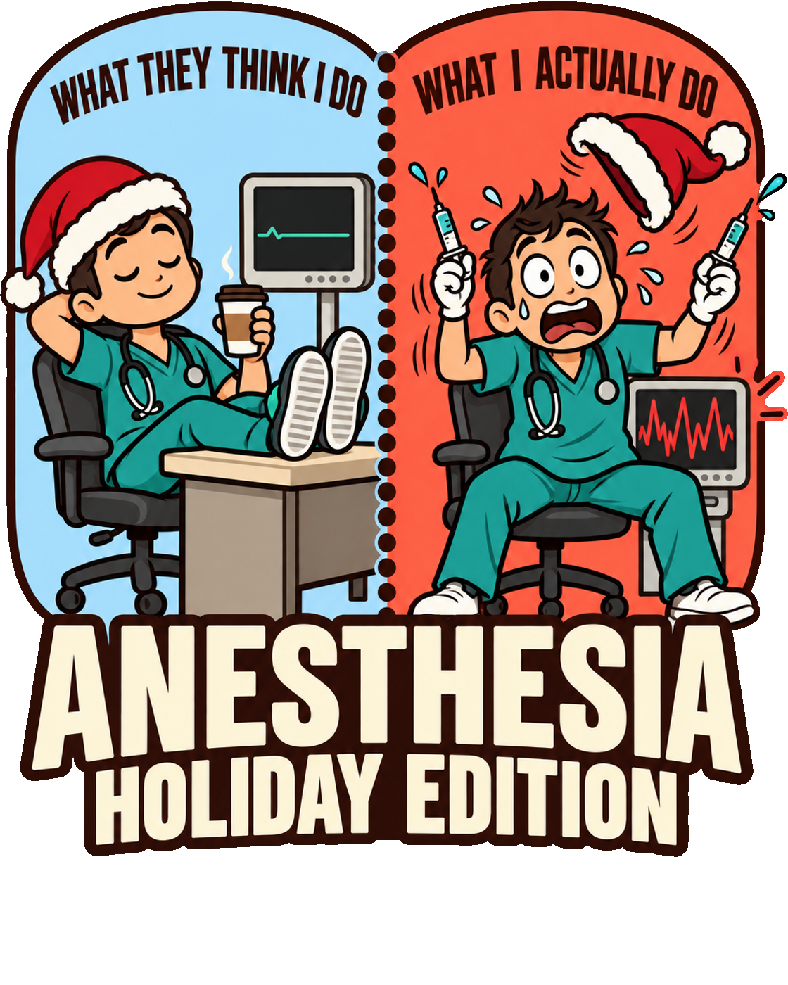 What They Think I Do What I Actually Do Anesthesia Holiday Edition nurse design