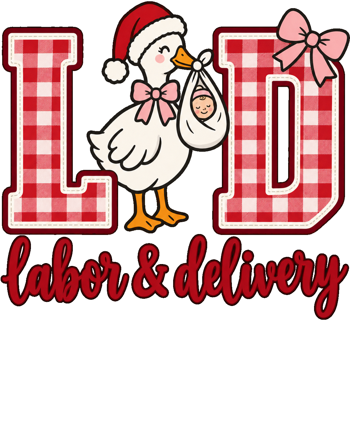 L&D Labor & Delivery Christmas nurse design