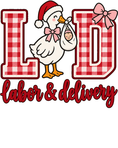 L&D Labor & Delivery Christmas nurse design