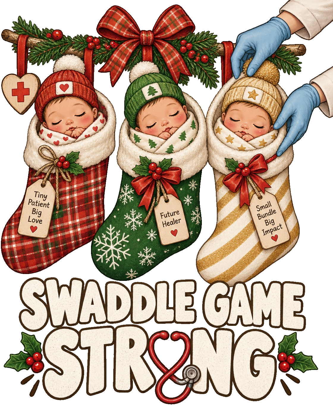 Swaddle Game Strong NICU nurse design