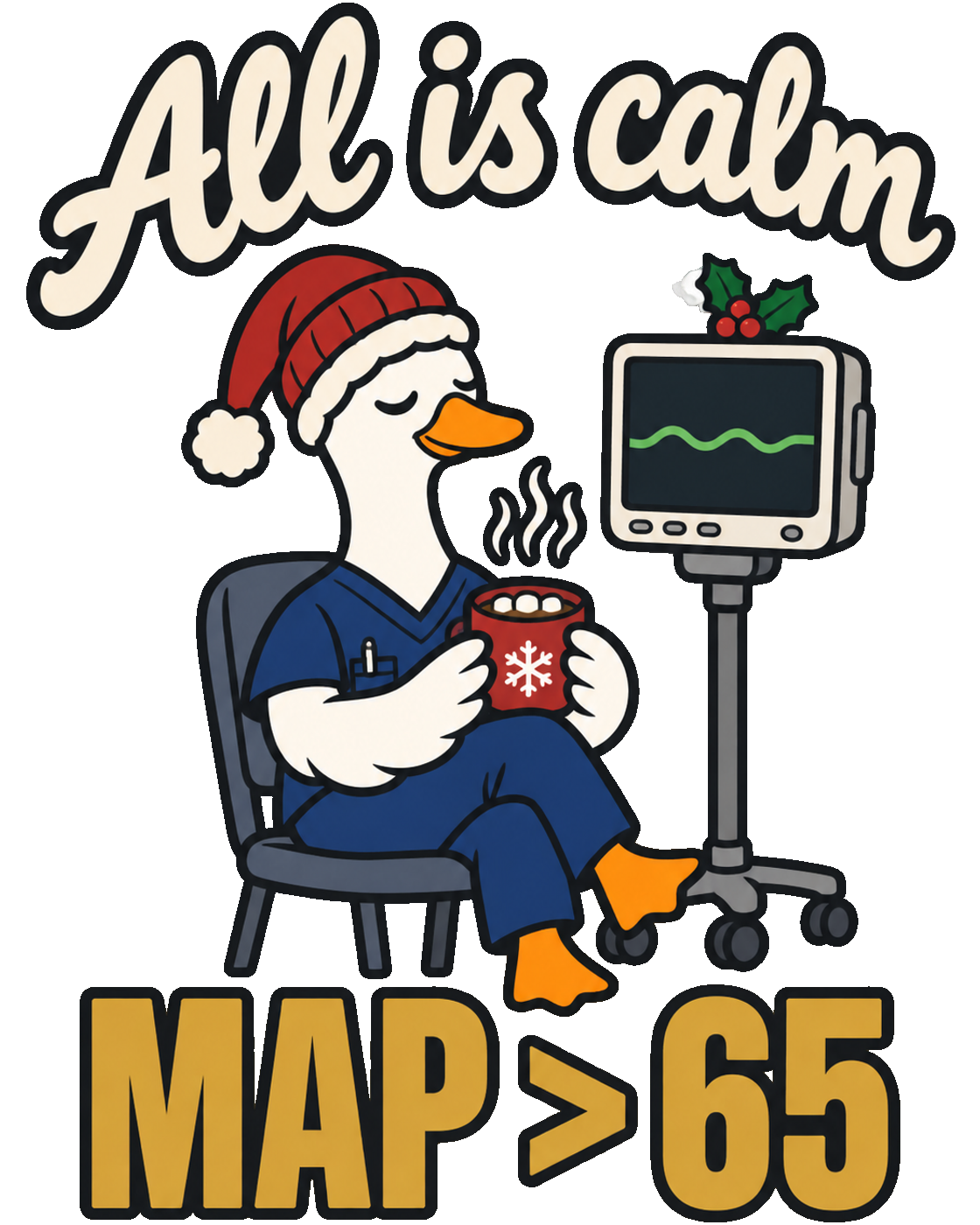 All Is Calm MAP Over 65 nurse design
