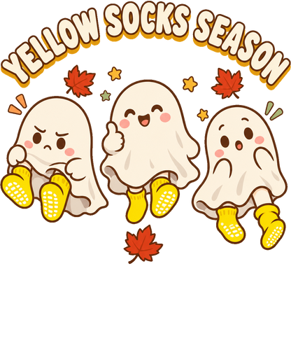 Yellow Socks Season nurse design
