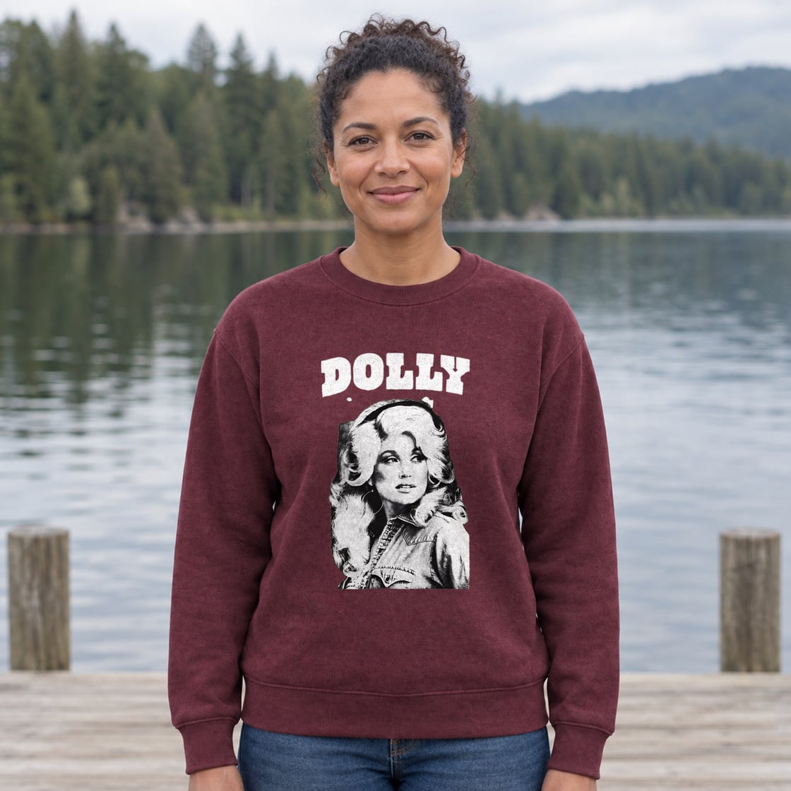 Dolly Parton Men's Portrait Graphic Sweatshirt