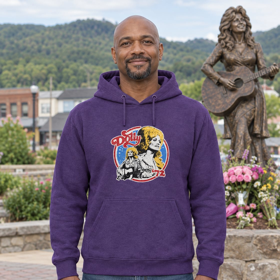 Retro Dolly Parton 72 Ringer Hoodie