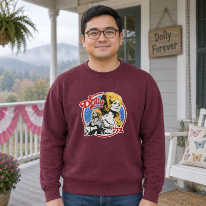 Retro Dolly Parton 72 Ringer Sweatshirt