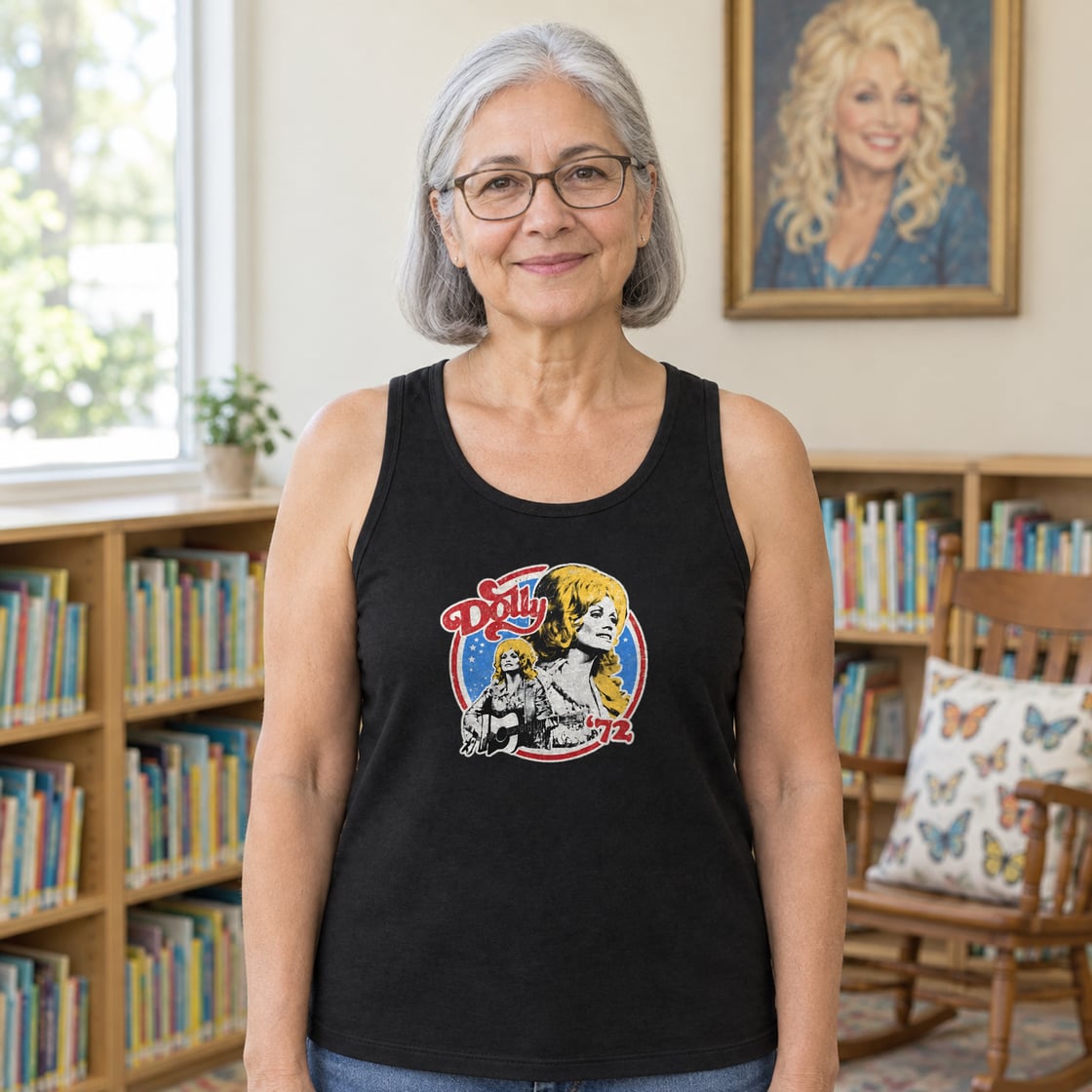 Retro Dolly Parton 72 Ringer Tank Top