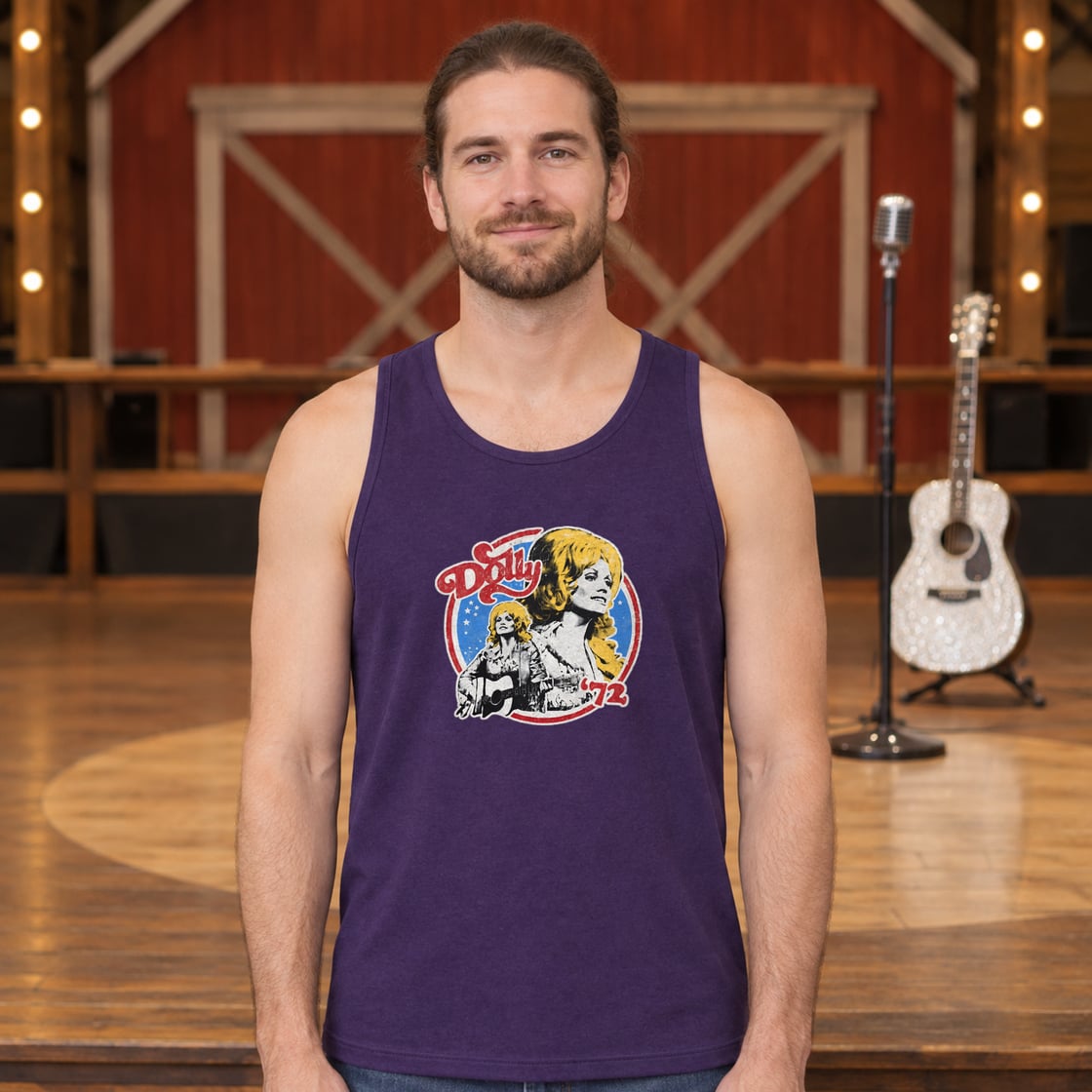 Retro Dolly Parton 72 Ringer Tank Top