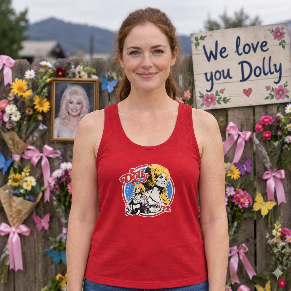 Retro Dolly Parton 72 Ringer Tank Top